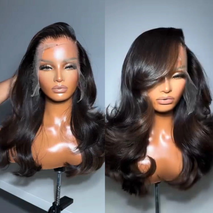 Body Wave Brown Highlight Color 100% Human Hair Natural Look For Women - Rafarada