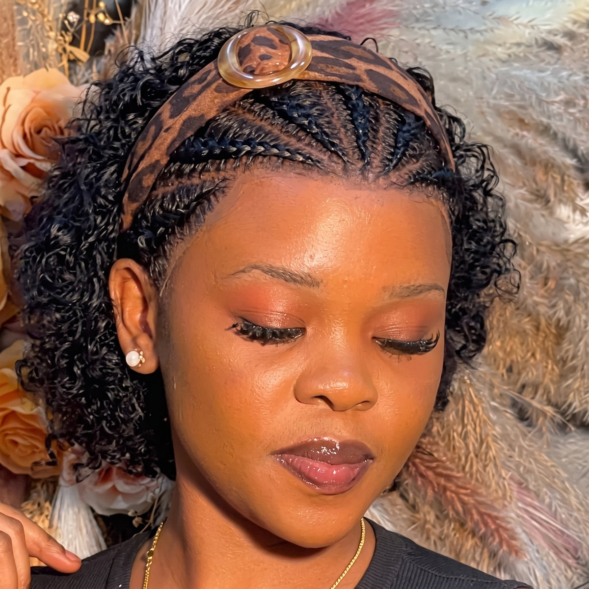 Ready To Wear Pre-Braided Kinky Curly Wig 13x4 Glueless Human Hair Wig Designed For Effortless Beauty And Protective Styling - Rafarada