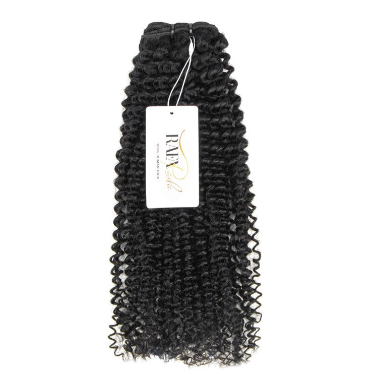 Brazilian Virgin Human Hair Deep Curly Bundles Remy Weft Extensions- Rafarada