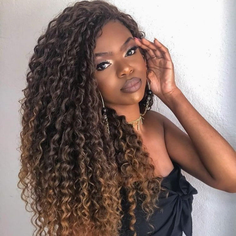 1B/30 Ombre Color Curly Crochet Hair 100% Human Crochet Braids Extensions - Rafarada