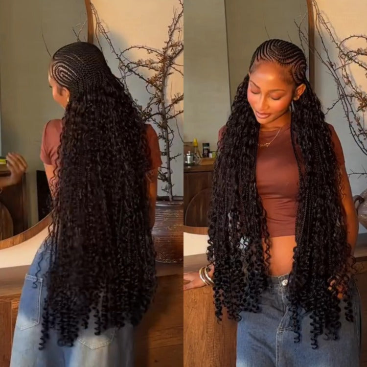 Raw Human Bulk Hair Extensions for Boho Braiding Style Kinky Curly Hair - Rafarada