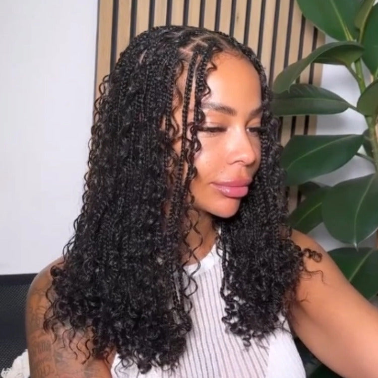 Curly Spiral Coil Wave Human Bulk Hair Extensions For Braiding & Boho Braids - Rafarada
