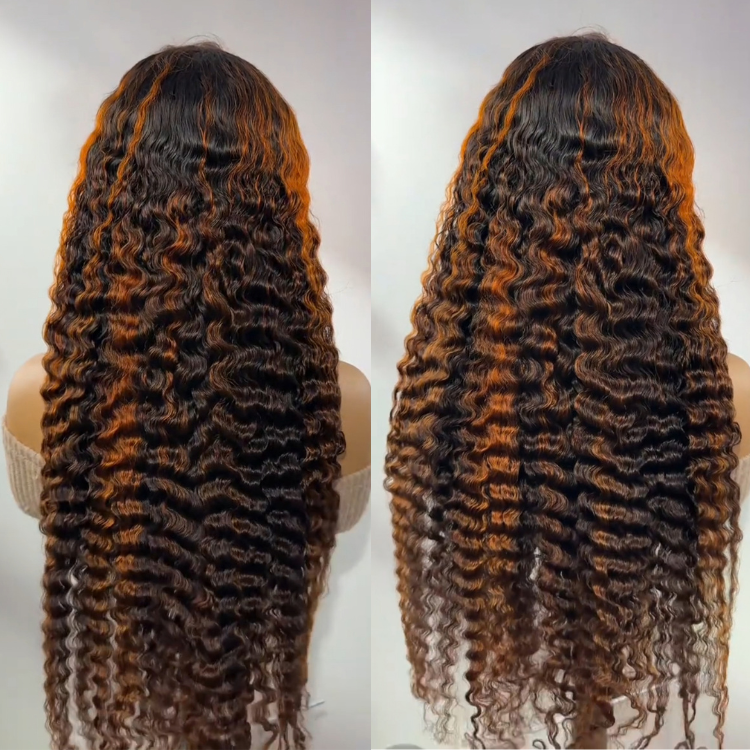 Colored Burmese Curly 13x4 Lace Front Human Hair Wigs Wine Red Curly HD Lace Wig for Women - Rafarada