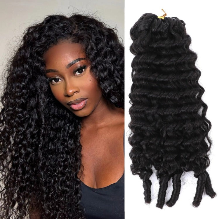 Raw Burmese Curly Human Crochet Hair Extensions 100% Locs Natural Color - Rafarada