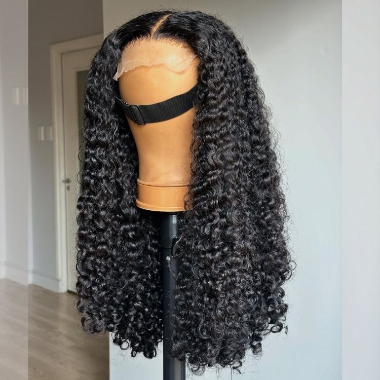 Burmese Curly Wig HD Lace Front Wig Glueless Lace Natural Color Human Hair Wigs - Rafarada