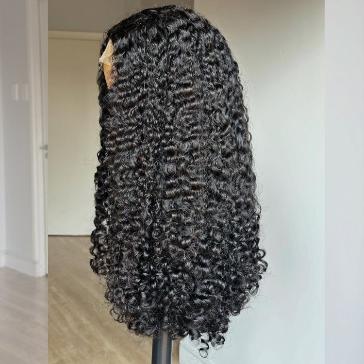 Burmese Curly Wig HD Lace Front Wig Glueless Lace Natural Color Human Hair Wigs - Rafarada