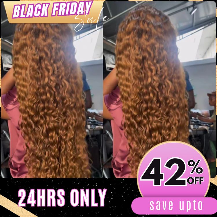 Honey Blonde Color Wig Raw Burmese Curly Wave Wig HD Transparent Lace Wigs - Rafarada