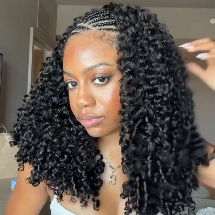 3-In-1 Half Wig Burmese Curly Human Hair Wig High Density Wear & Go Wig for Beginner - Rafarada