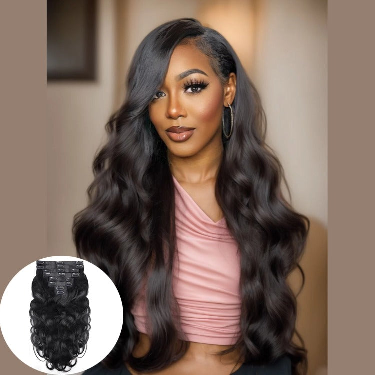 Natural Body Wave Clip-Ins Soft & Thick Instantly Longer Hair- Rafarada