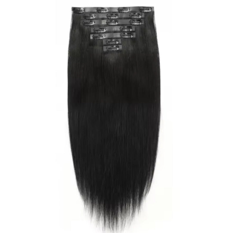 Silky Straight Clip-In Hair Extensions Seamless Clip-In 100% Human Hair- Rafarada