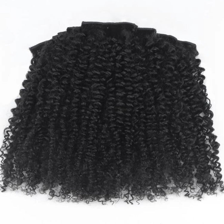 Bouncy Curly Invisible Edge Clip in Hair Extensions Human Hair - Rafarada