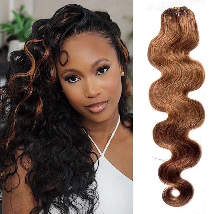 Body Wave Crochet Hair 100% Human Honey Blonde Highlight Color Hair - Rafarada