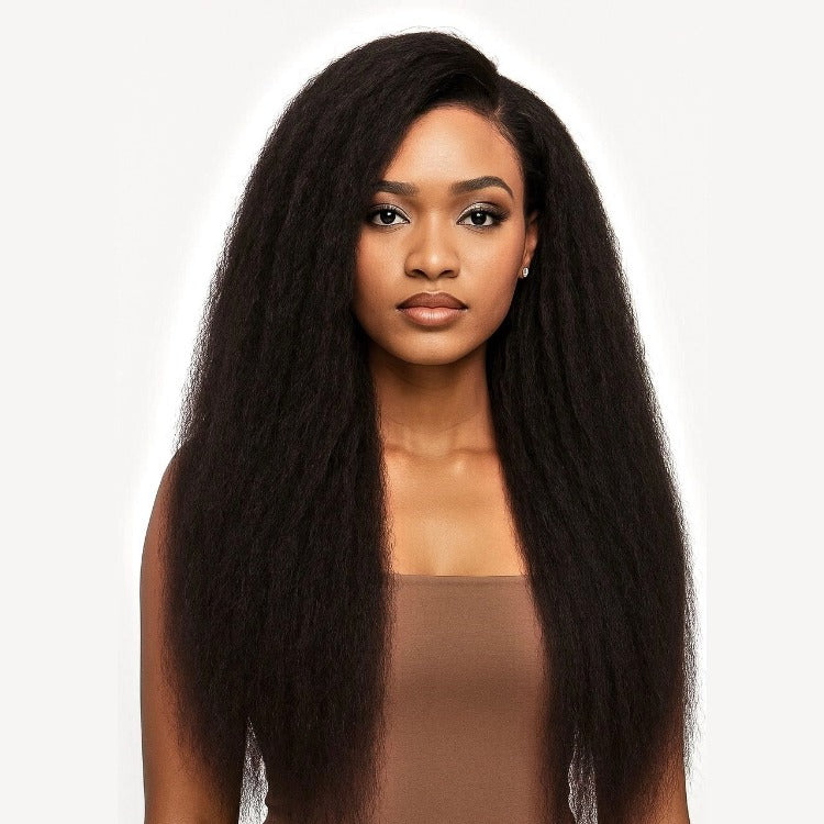 Crochet Hair Kinky Straight Feather Crochet Human Hair Extensions- Rafarada