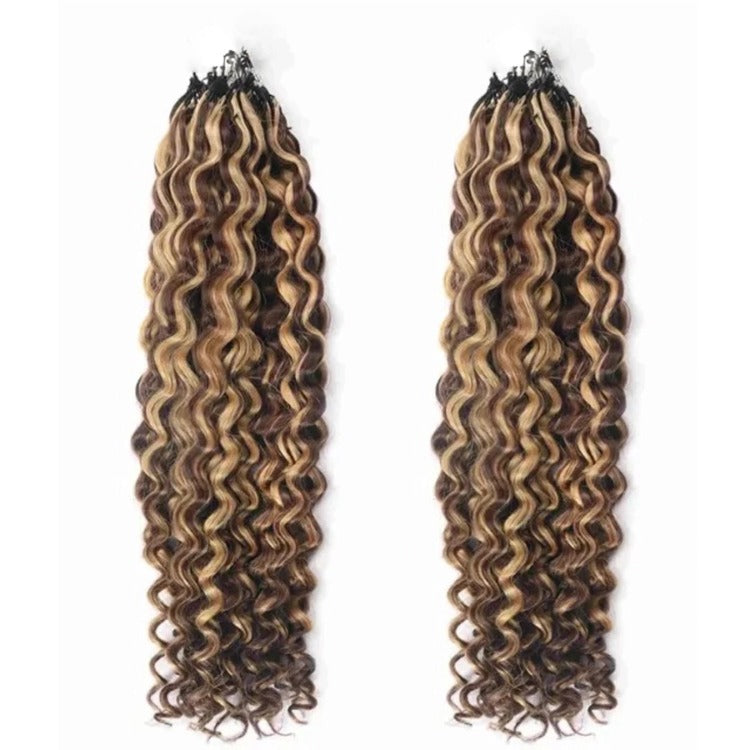 Highlight Curly Crochet Human Hair Boho Locs Pre Looped Feather Crochet Hair- Rafarada