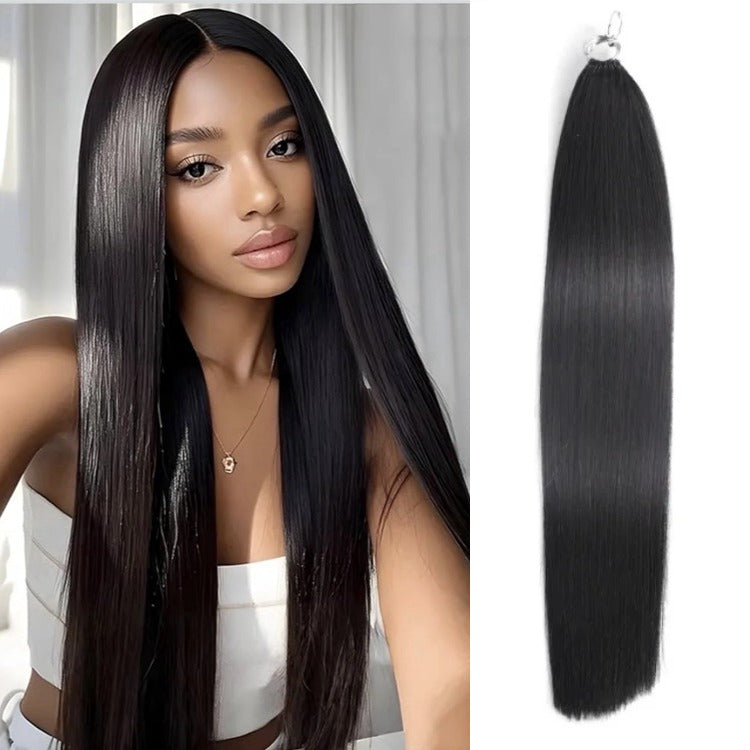 Straight Hair Feather Crochet Hair Extensions 100% Human Hair For Crochet Locs Natural Color - Rafarada