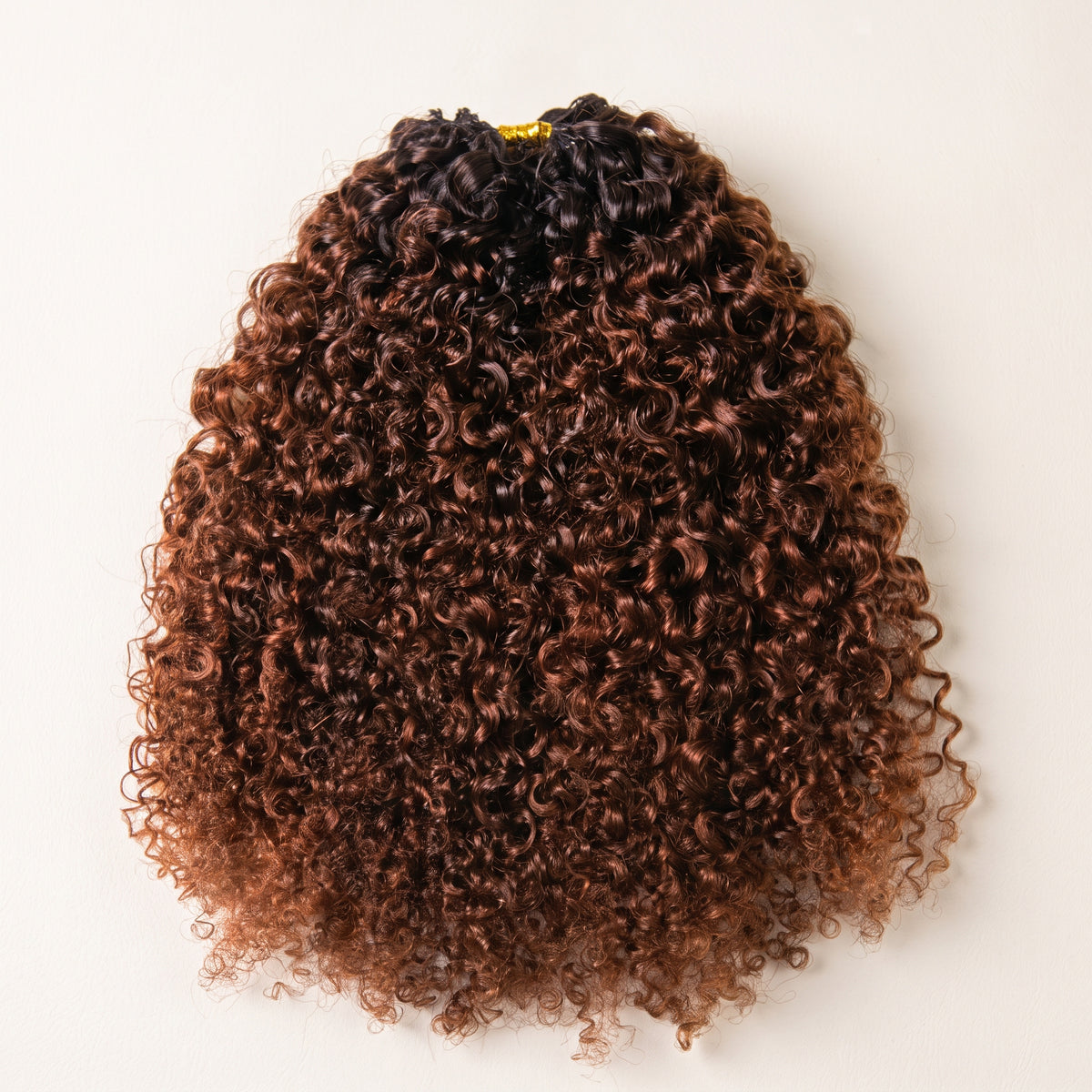 Feather Crochet Hair Extensions Ombre Medium Brown Afro Curly Light & Soft Hair for Black Women - Rafarada