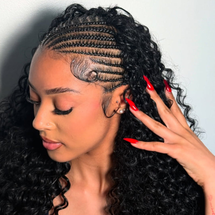 Curly Crochet Hair 100% Human Crochet Braids Extensions - Rafarada