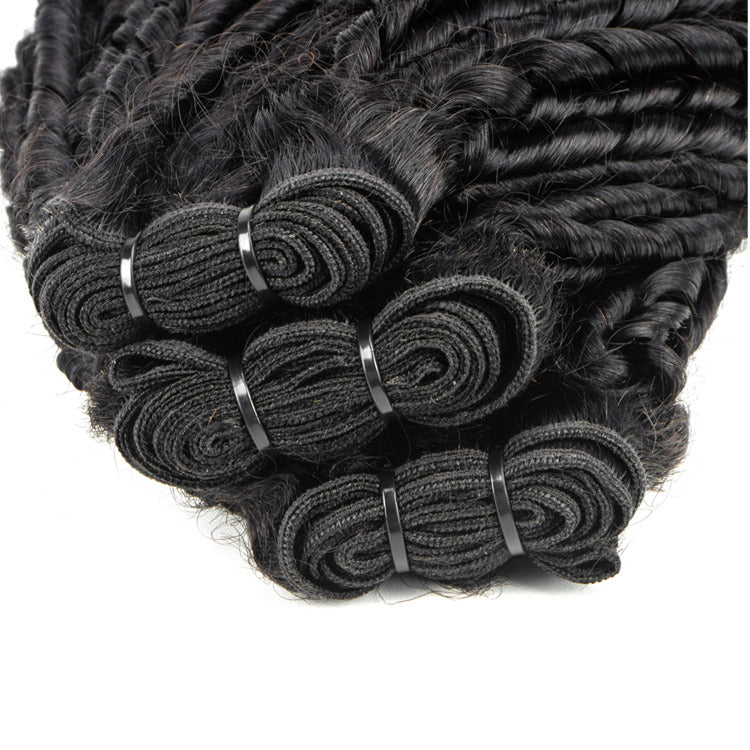 Pixie Curly Human Hair Bundles Natural Black Tight Defined Curls -Rafarada