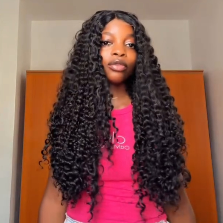 Burmese Curly Wig HD Lace Front Wig Glueless Lace Natural Color Human Hair Wigs - Rafarada