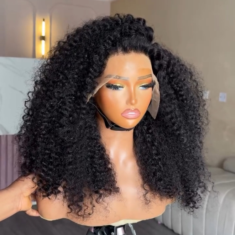 Jerry Curly Lace Front Human Hair Wig Glueless Deep Curly Wig for Black Women - Rafarada