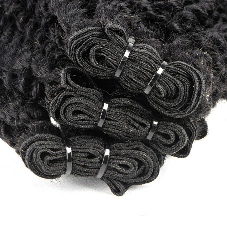 Brazilian Virgin Human Hair Deep Curly Bundles Remy Weft Extensions- Rafarada