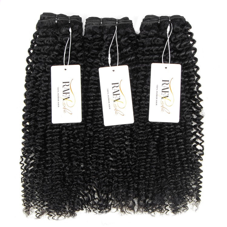 Brazilian Virgin Human Hair Deep Curly Bundles Remy Weft Extensions- Rafarada