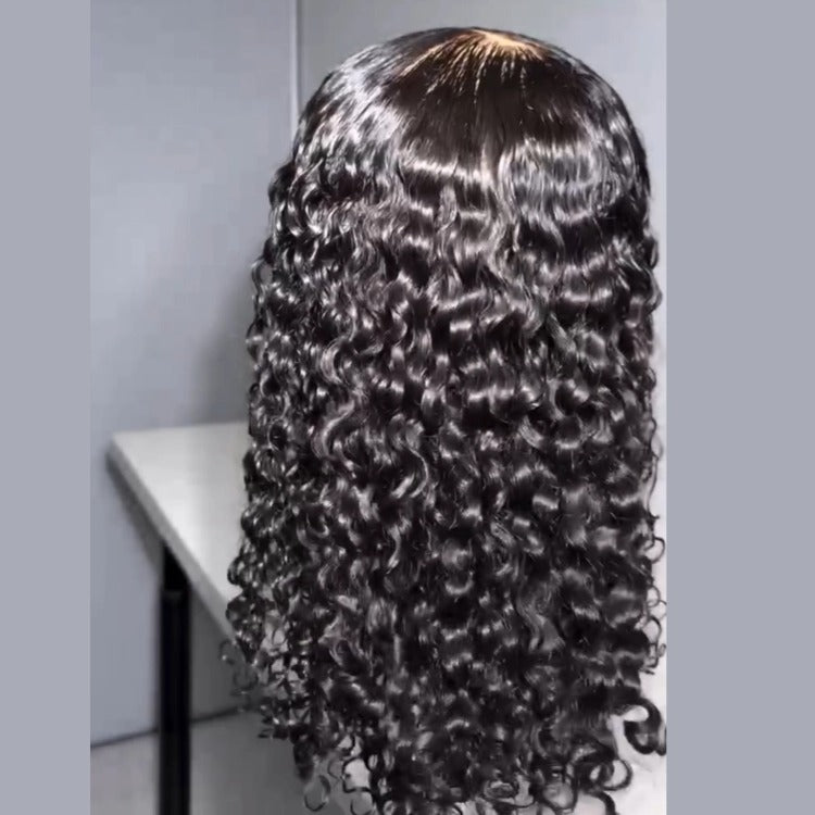 Flash Sale | Deep Curly Lace Wig 100% Human Hair Natural Black Full & Bouncy - Rafarada