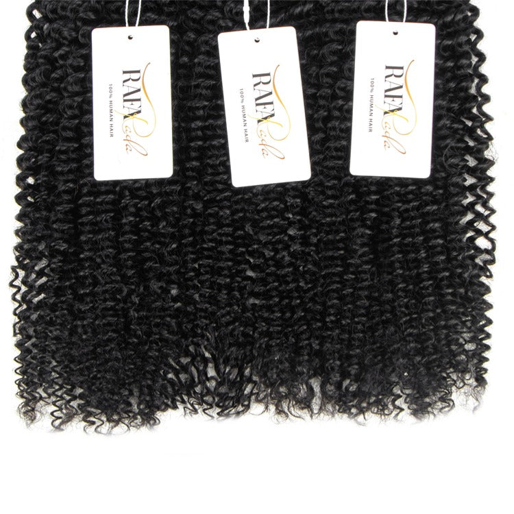 Brazilian Virgin Human Hair Deep Curly Bundles Remy Weft Extensions- Rafarada