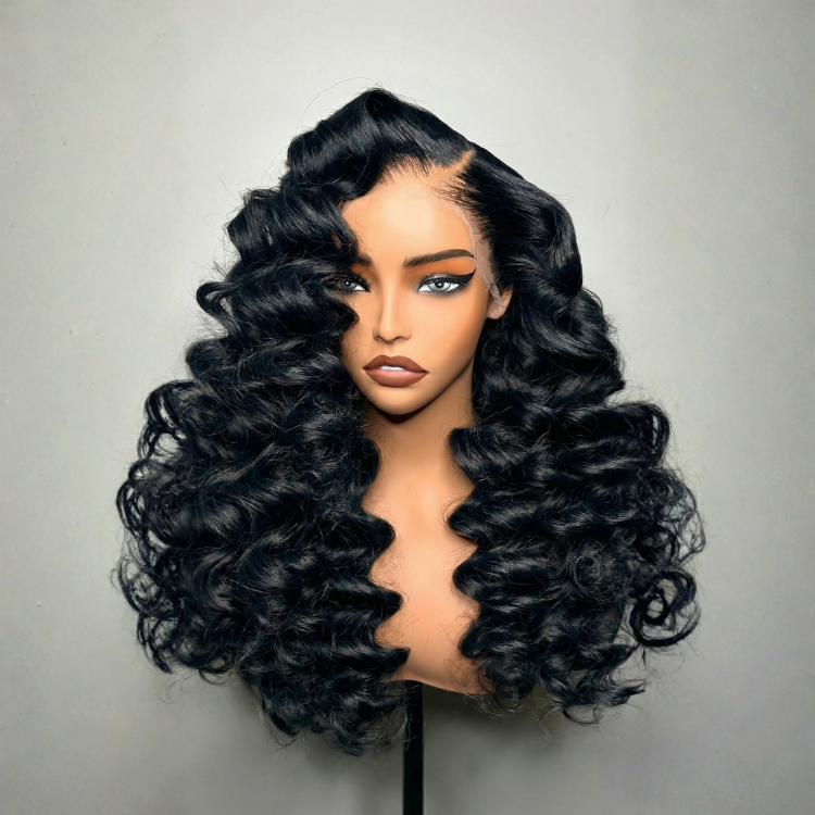 Light Brown Color Deep Wave Wigs 100% Human Hair Wigs Pre Cut Lace Pre Plucked Hairline For Woman - Rafarada