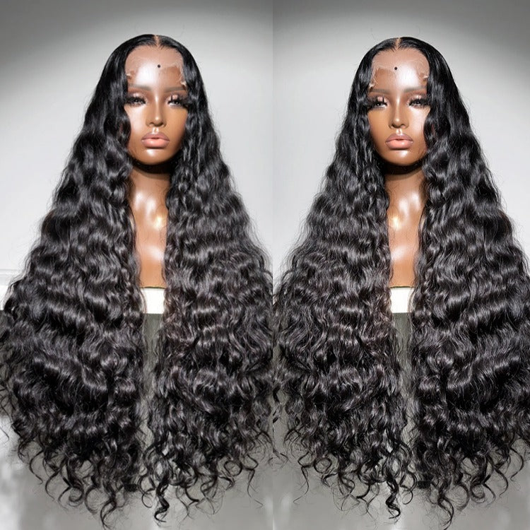 Wand Curls Loose Deep Wave Pre Plucked Hairline HD Lace Frontal Human Hair Wigs - Rafarada