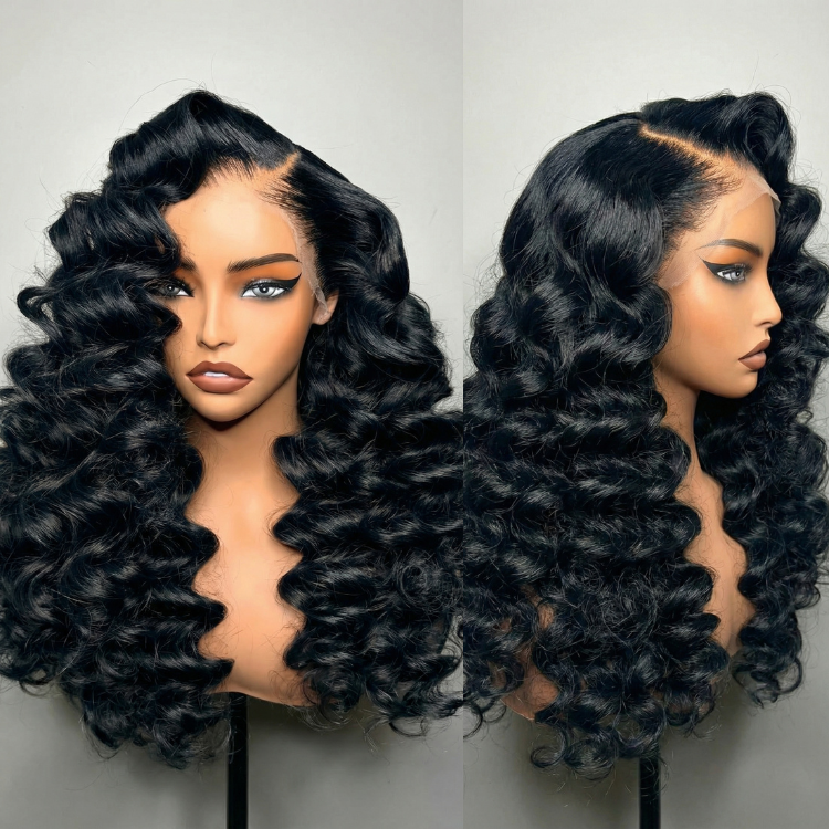 Light Brown Color Deep Wave Wigs 100% Human Hair Wigs Pre Cut Lace Pre Plucked Hairline For Woman - Rafarada