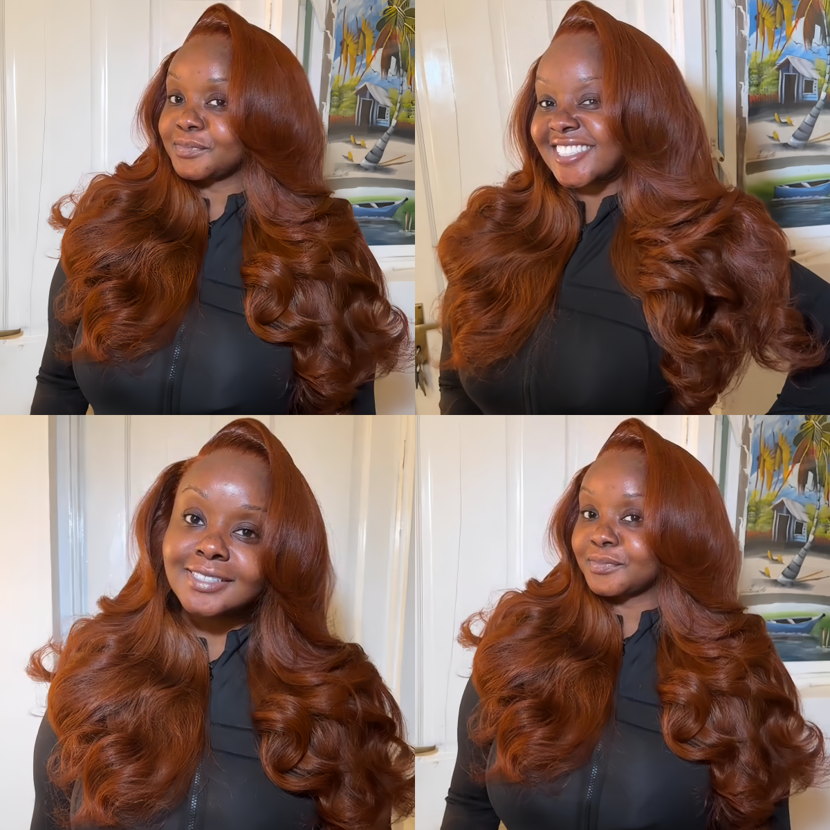 Body Wave Ginger Color Human Hair Wig HD Lace Front Wig Golden Caramel Color 220% Density Wig - Rafarada