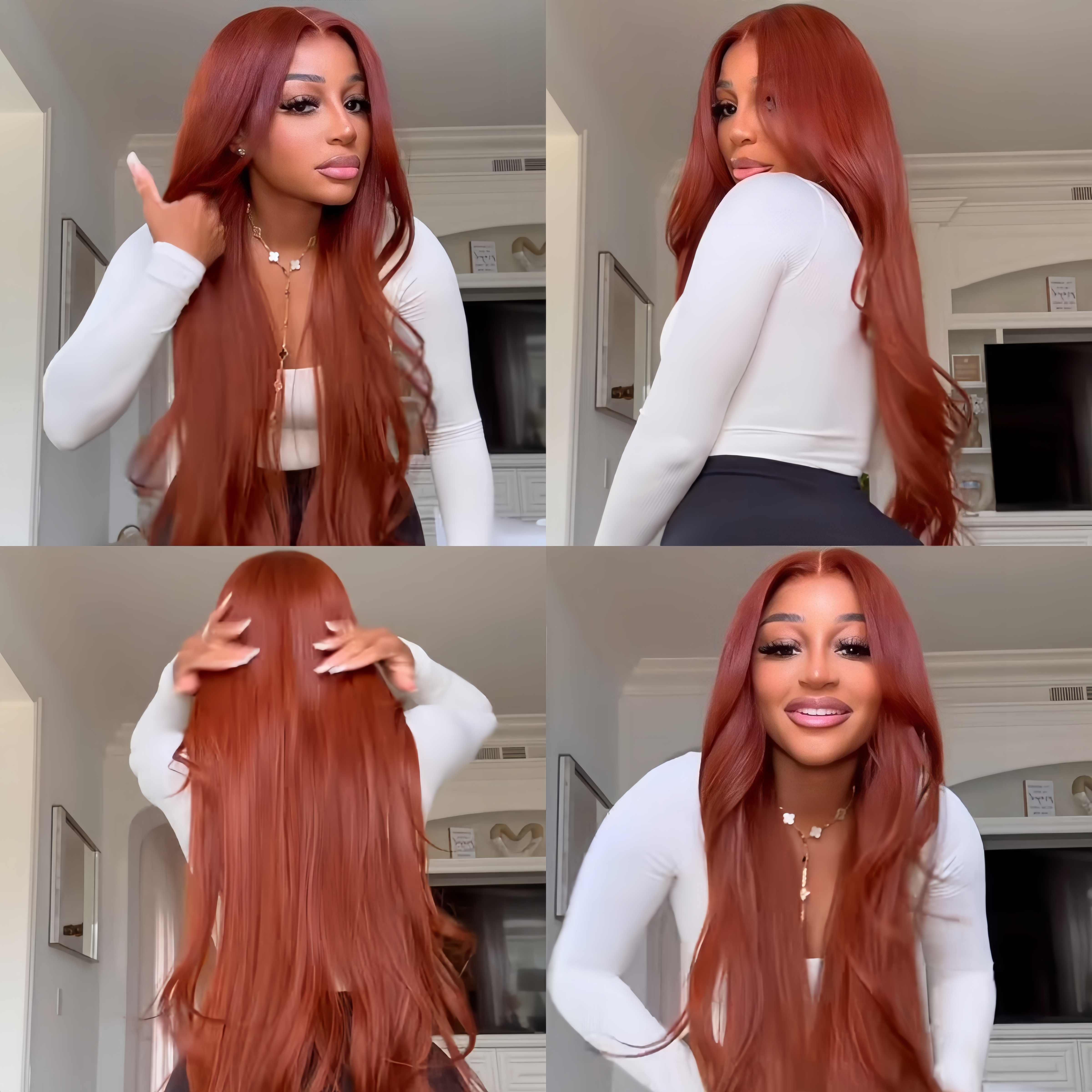 Body Wave Ginger Color Human Hair Wig HD Lace Front Wig For Woman- Rafarada