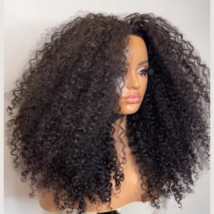 Glueless Half Wig Kinky Curly Realistic & Comfortable 3-In-1 Half Wig - Rafarada