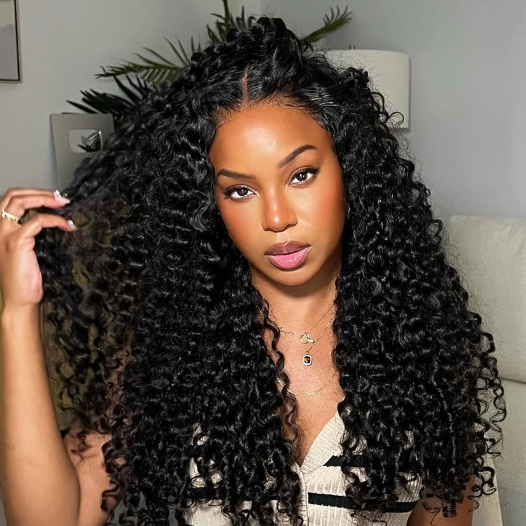 Half Wig Burmese Curly Human Hair Realistic & Comfortable 3-In-1 Half Wig - Rafarada