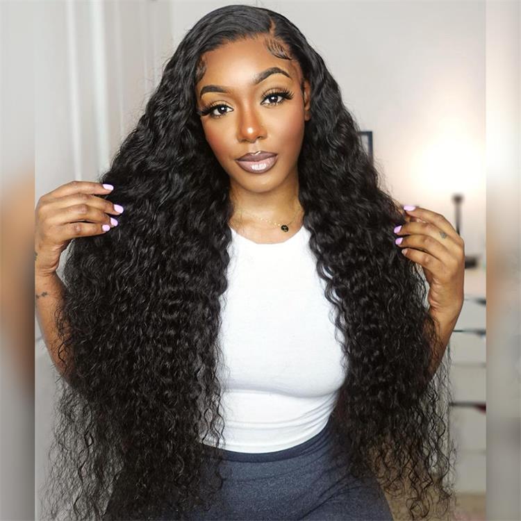 Water Wave Human Hair 13x4/6x4 Lace Front Wigs Easy To Wear HD Transparent Human Hair Wig- Rafarada