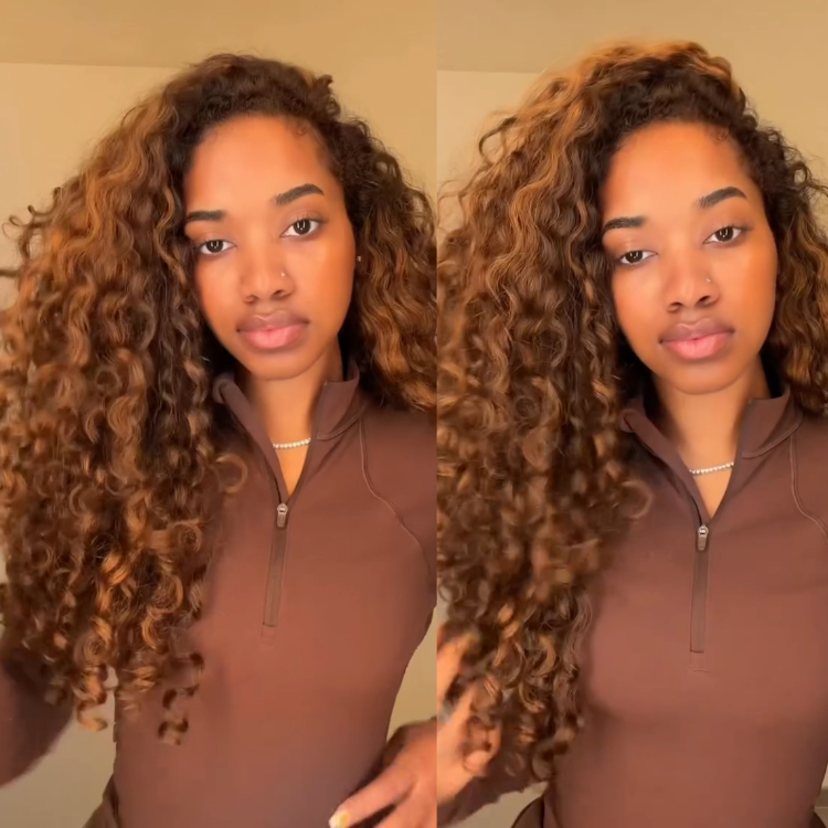 P4/30 Honey Brown Highlight Deep Wave Bundles Virgin Human Hair Weave - Rafarada