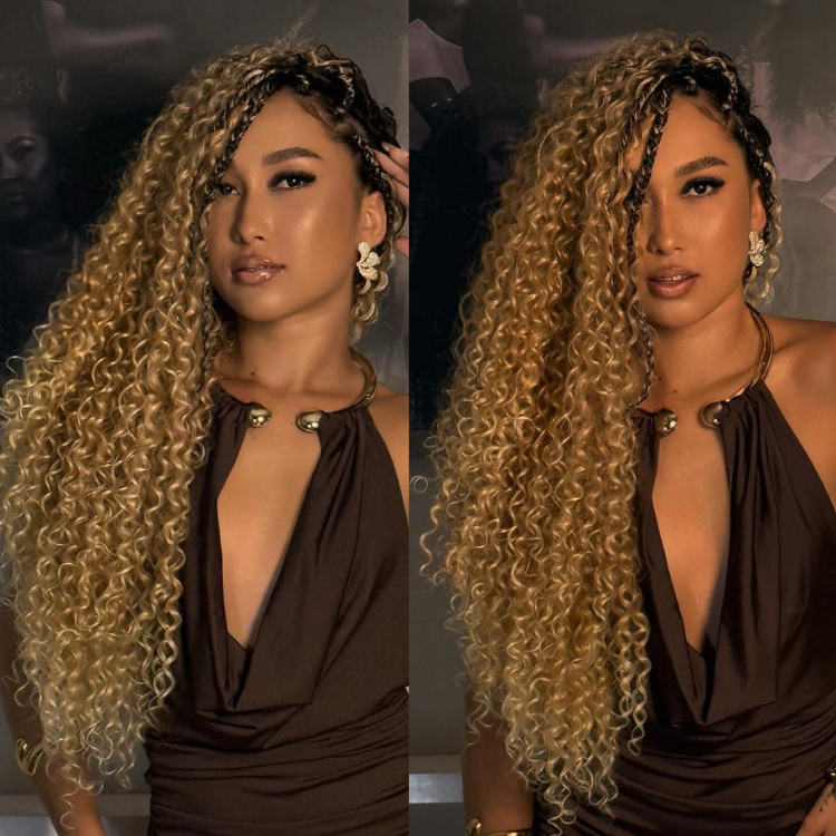Honey Blonde Deep Curly Wave Crochet 100% Human Hair Extensions Pre-Looped for Black Women - Rafarada