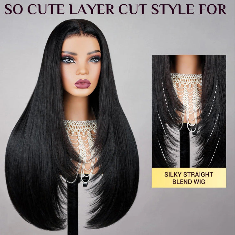 Layered Butterfly Hair Cut Straight HD Lace Closure Human Hair Wigs- Rafarada