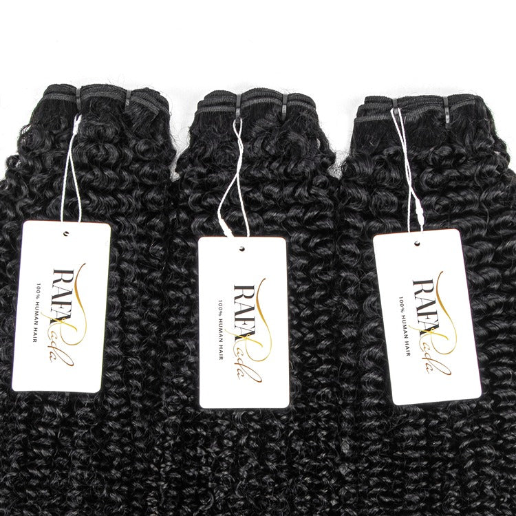 Kinky Curly Human Hair Weave Bundles Human Hair Black Wavy Weave 2/3/4 Bundles -Rafarada
