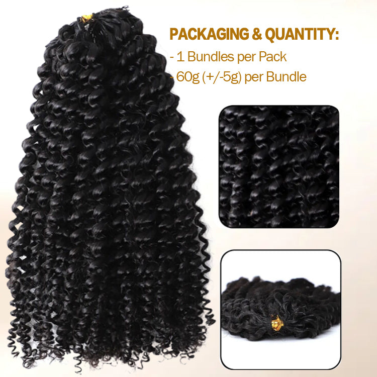 Feather Crochet Hair Extension Kinky Curly Human Hair Extensions - Rafarada