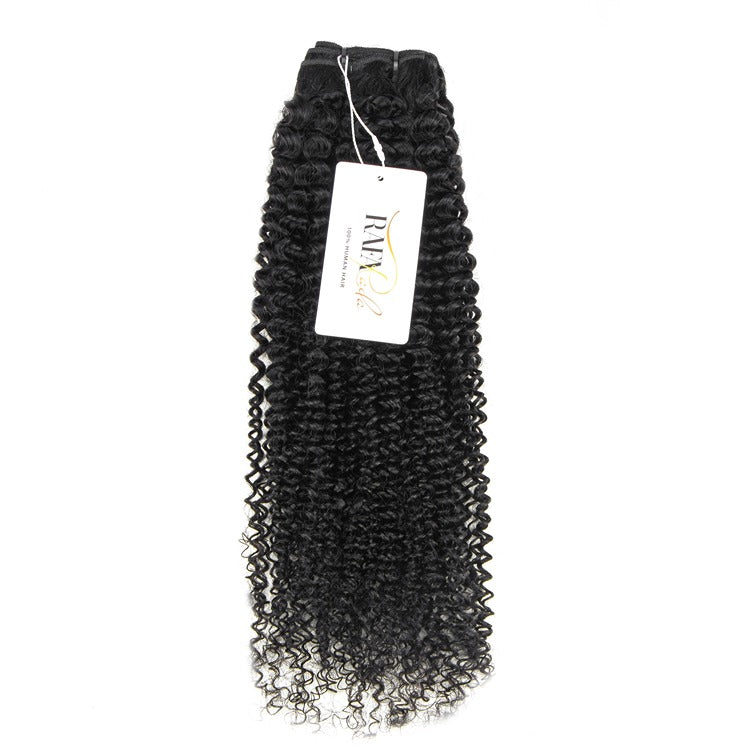 Kinky Curly Human Hair Weave Bundles Human Hair Black Wavy Weave 2/3/4 Bundles -Rafarada