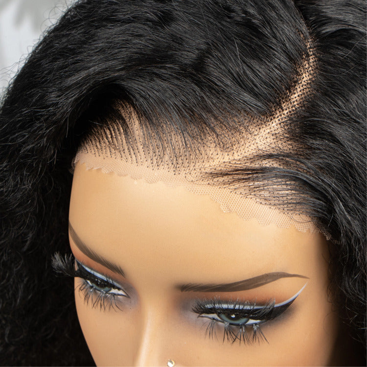 Multi Texture Kinky Straight With Afro Curly Wig HD Lace Frontal Thick Curly Hair Glueless Wigs- Rafarada