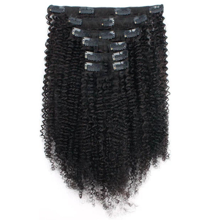 Kinky Curly Clip-In Hair Extensions For Black Women Full & Voluminous Look - Rafarada