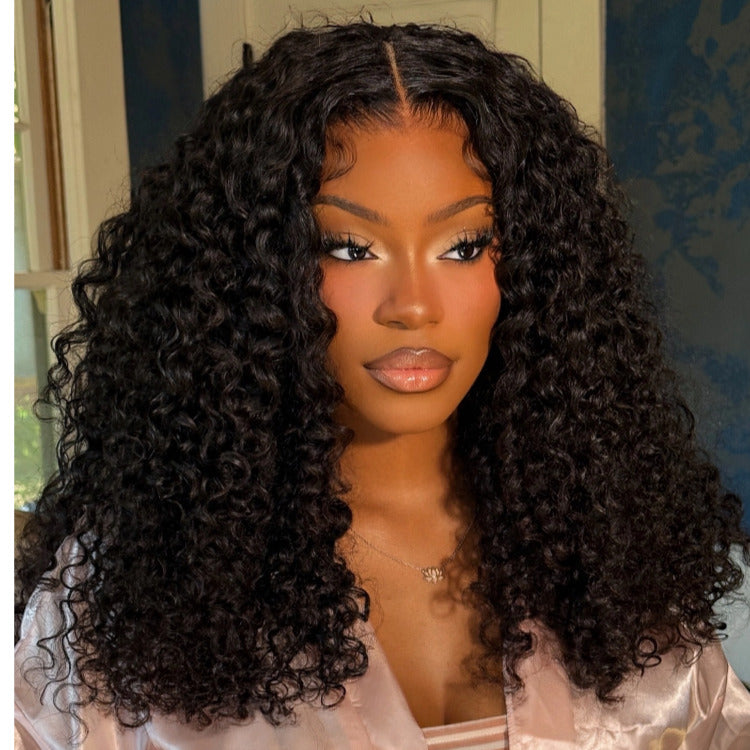 Glueless Deep Curly Human Hair Clear HD Transparent Lace Front Wigs - Rafarada