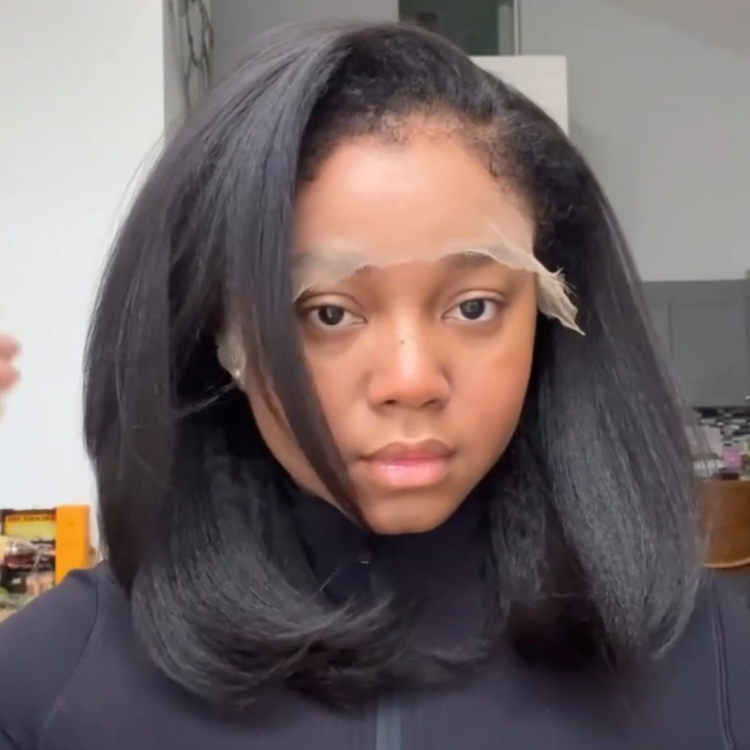 Glueless Layered Medium Body Wave Wig Natural Black Beginner Friendly Human Hair Wig- Rafarada