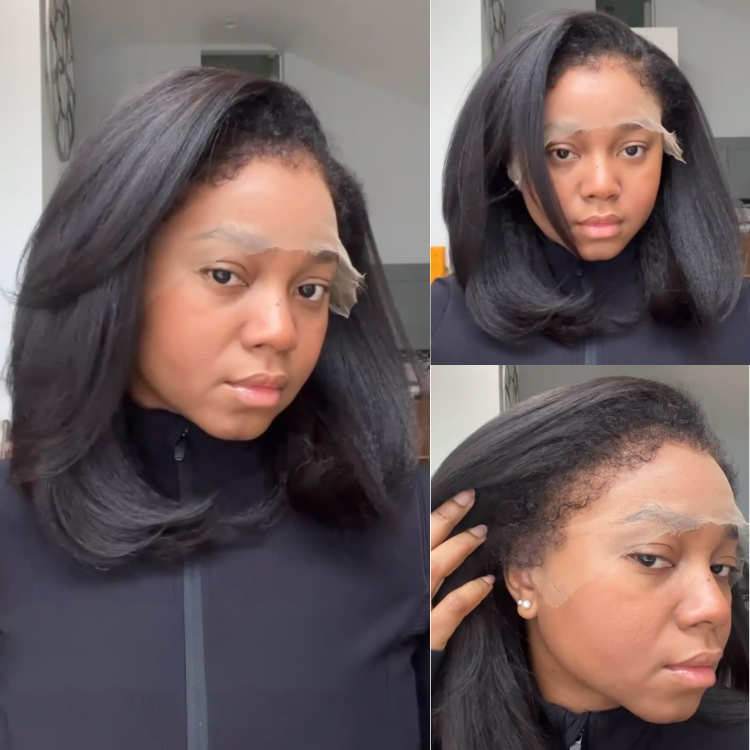 Glueless Layered Medium Body Wave Wig Natural Black Beginner Friendly Human Hair Wig- Rafarada