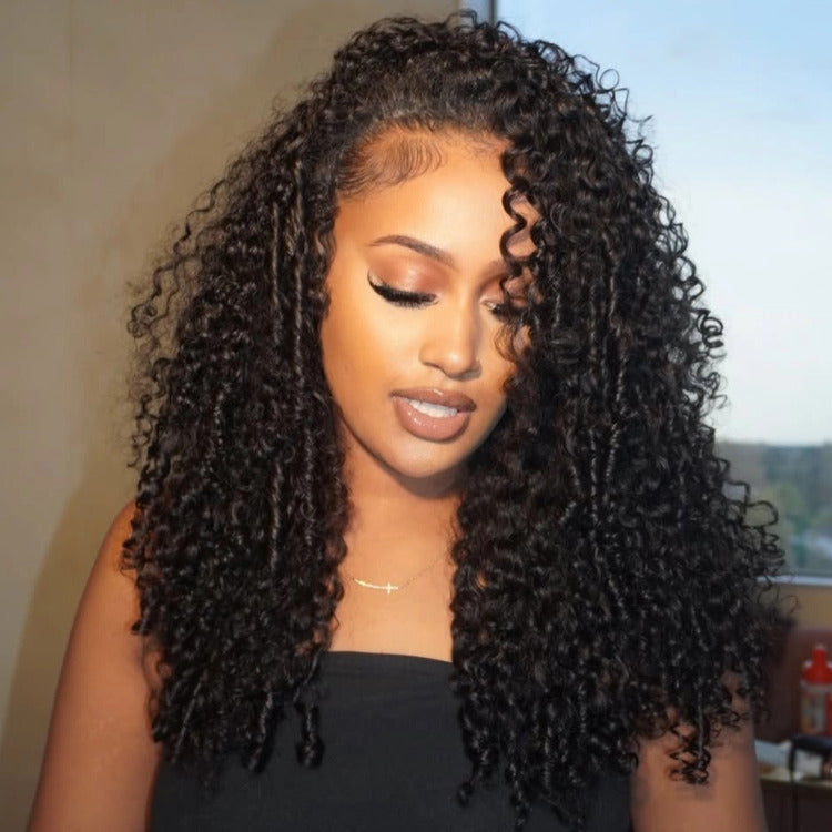 Gorgeous Twist Curly Glueless HD Transparent Lace Wig - Rafarada