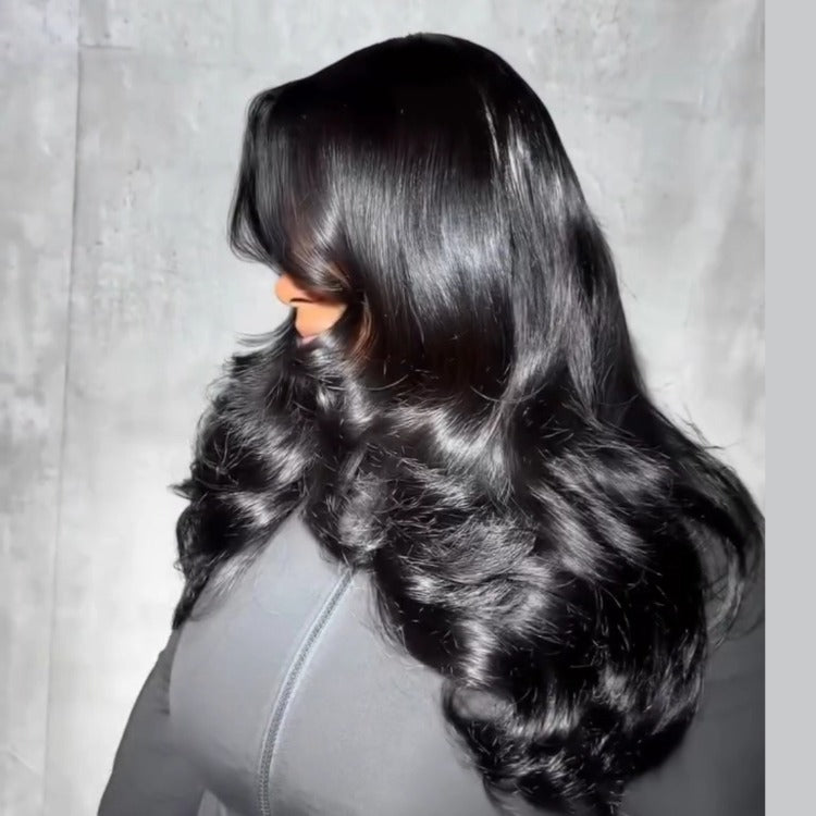 Luxury Layered Cut Body Wave Human Hair Wigs Natural Shine Salon-Ready Look - Rafarada