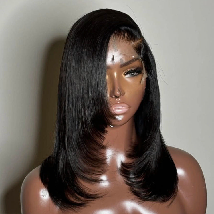 Layered Cut Inspired Straight Human Hair 6x4 13x4 Glueless HD Lace Wig- Rafarada
